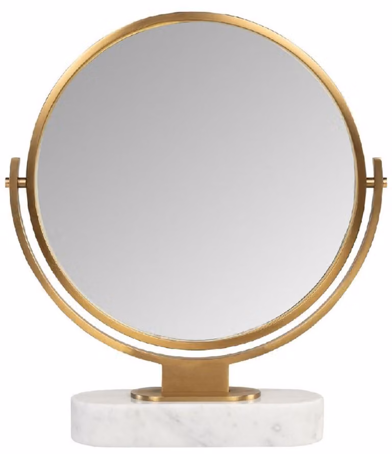 Casa Padrino specchio da trucco oro/bianco h. 51 cm - Specchio da toilette