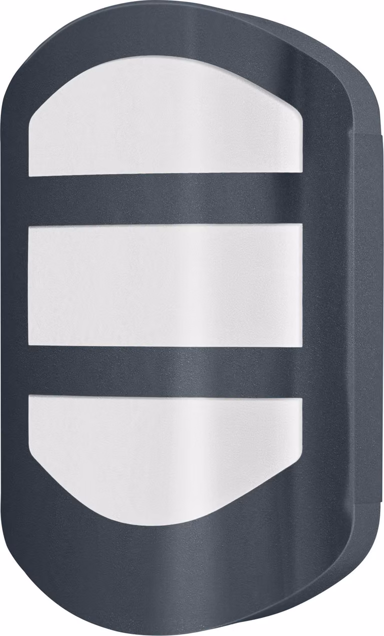 OSRAM ENDURA Style Plate Wall, lampada da parete per esterni in acciaio inox grigio scuro, 12W, 600lm, 3000K, IP44