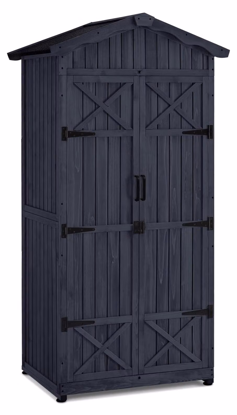 Armadio da giardino - Legno - 74 x 143 x 200 cm - Naturale - Resistente alle intemperie, per balcone e terrazza