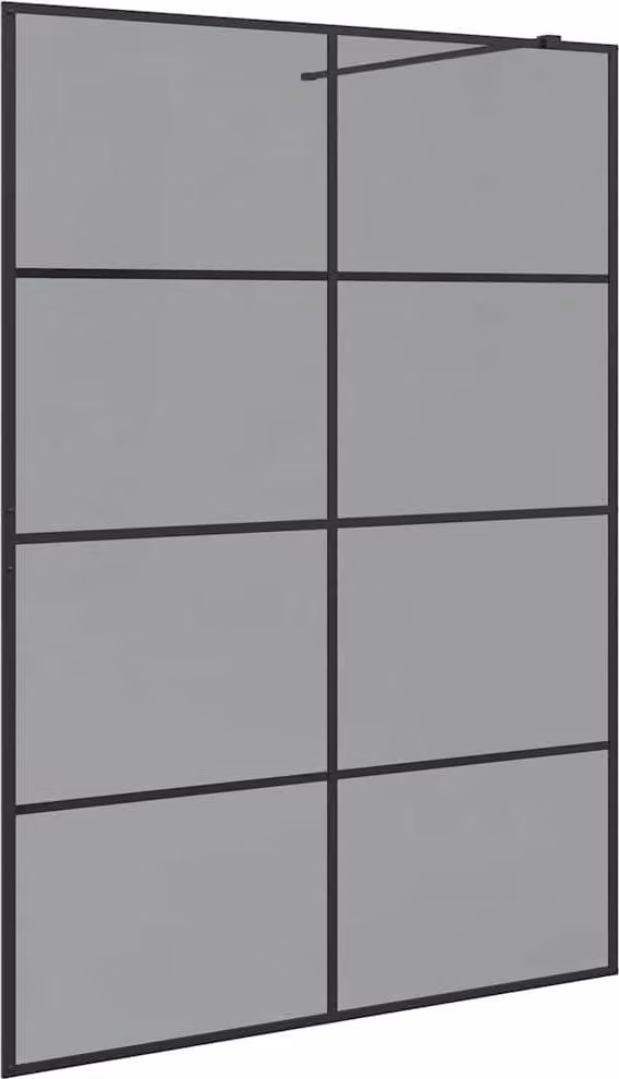 Parete Doccia Walk-in Nero 140 x 195 cm vetro temperato