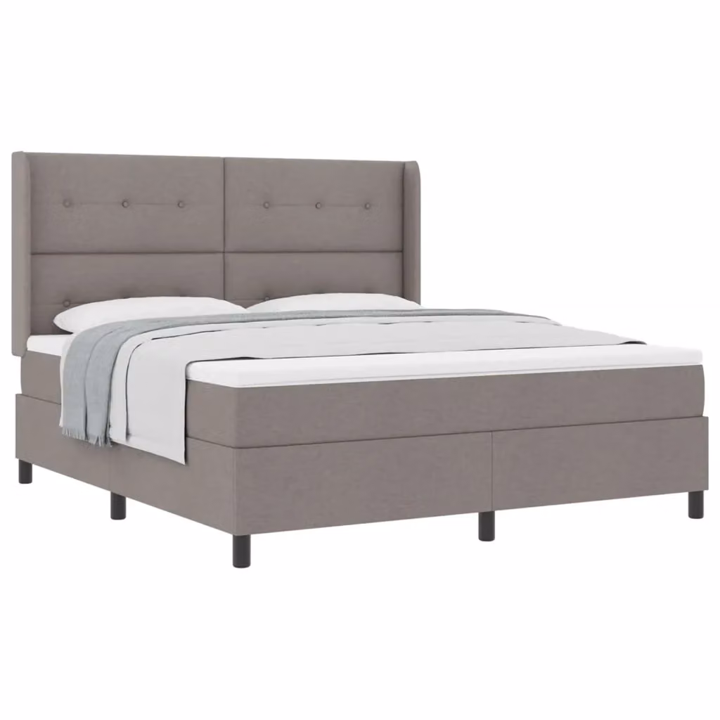 Letto ibrido con materasso vidaXL in tessuto beige e grigio L/P: 180 x 200 cm – 2