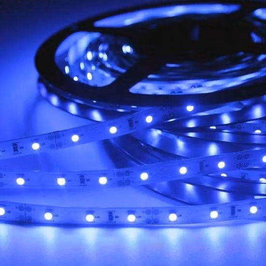 Strisce LED ad alta luminosità, 5 metri, blu, autoadesive
