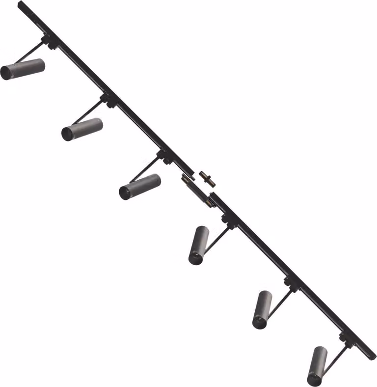 Kit binario nero dritto 2m con faretti monofase 3026 Zuma Line