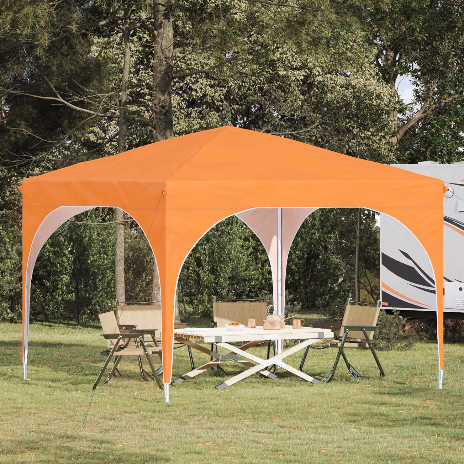 Tenda per feste a pop-up vidaXL Arancione L/P/H: 290 x 290 x 245 cm