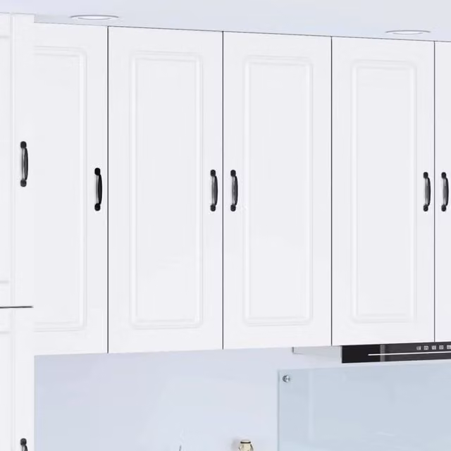Pensile da cucina moderno vidaXL bianco con ante a battente e ripiani interni L: 80 cm, P: 31 cm, H: 100 cm