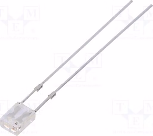 1 LED bipolare, giallo/blu, rettangolare (2x3x4 mm), angolo retto, 100°, modello OSYBP27BA1B
