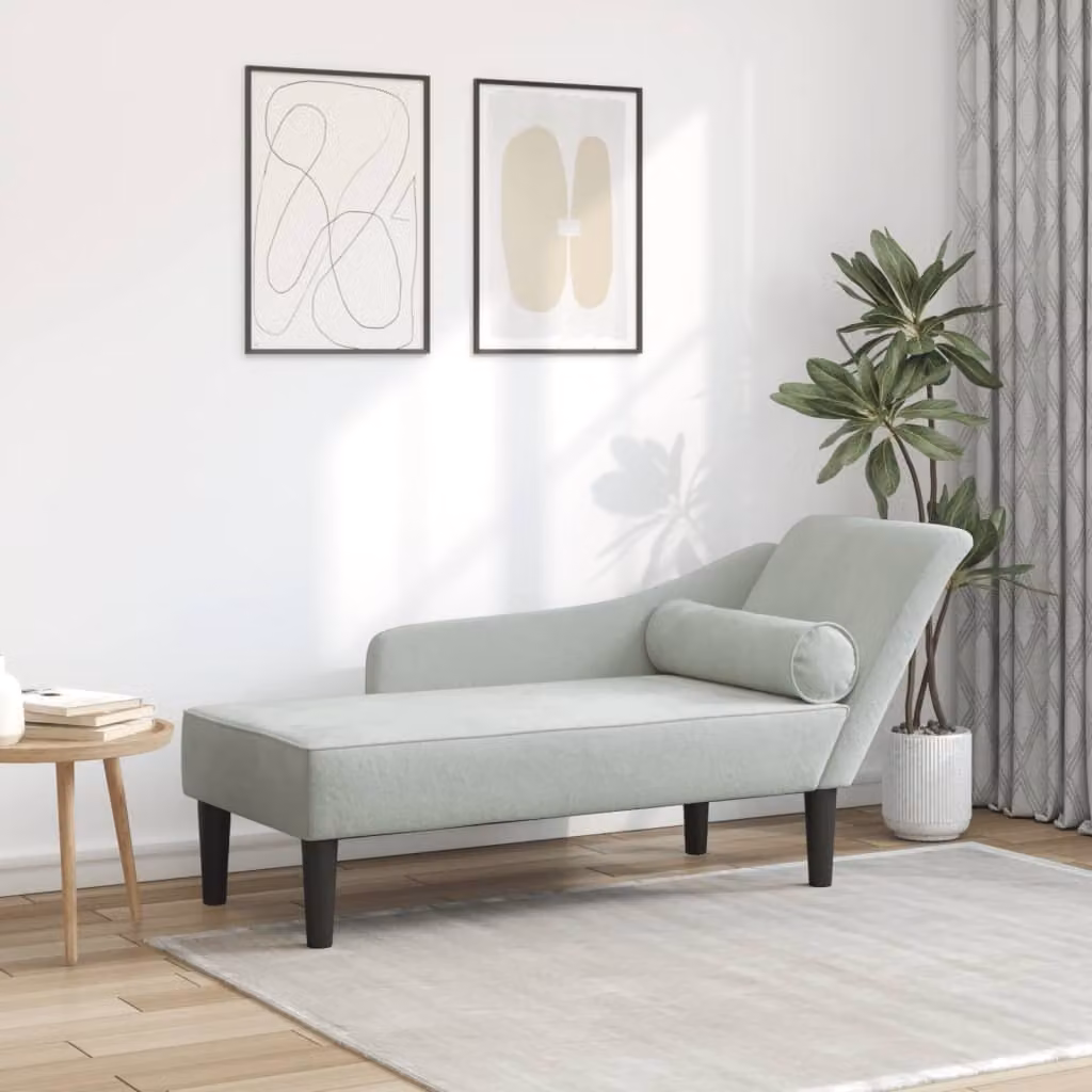 Maison Exclusive - Divano a due posti con cuscini, color grigio chiaro, in velluto