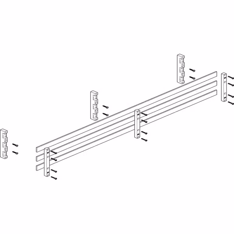 Modulo sbarra collettrice ABN 4FB/2RE 60 mm con CU 30x5 mm, a 3 poli, EBM 70 mm MTSC42743
