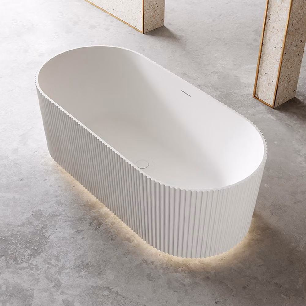 Vasca da bagno, vasca ovale, vasca autoportante, vasca per il bagno, vasca a strisce, vasca a LED150*75*58cm/TW-7681-150/