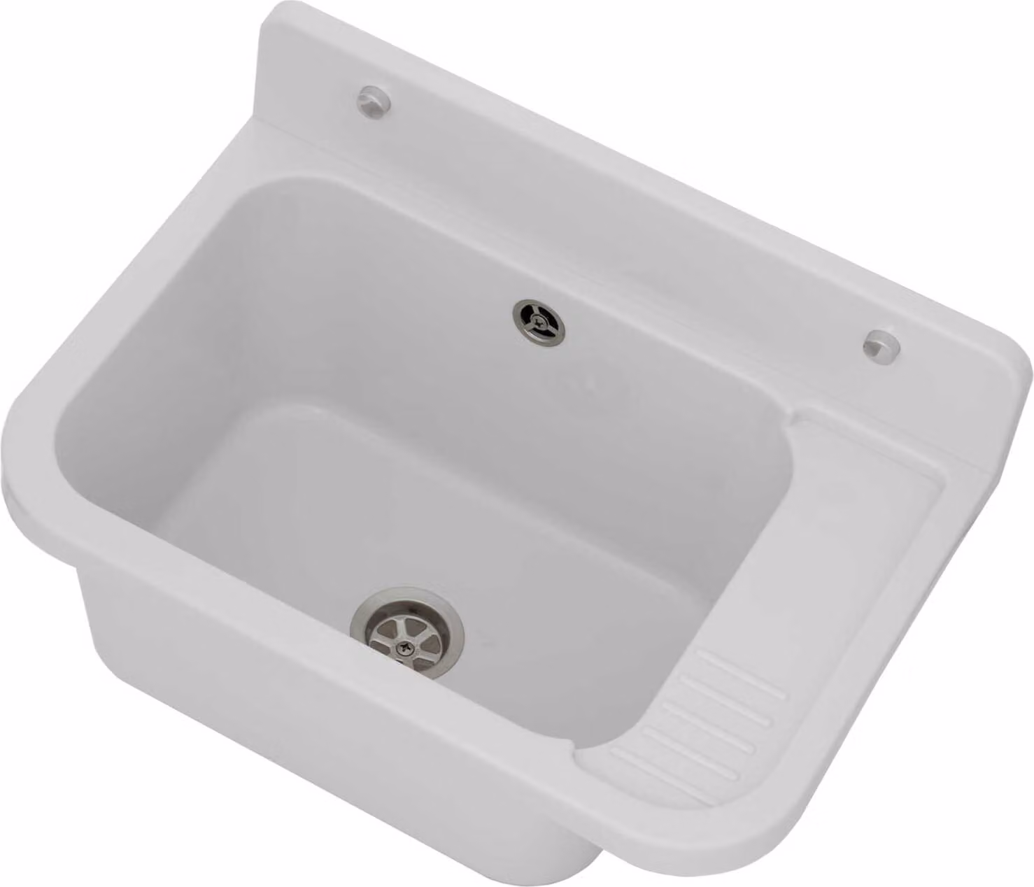 Lavello per officina Lavandino in plastica incl. accessori bianco
