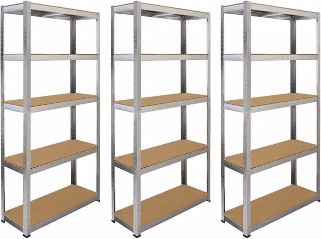 Scaffalatura in acciaio Monster Shop colore argento L 180 cm x P 90 cm x H 30 cm