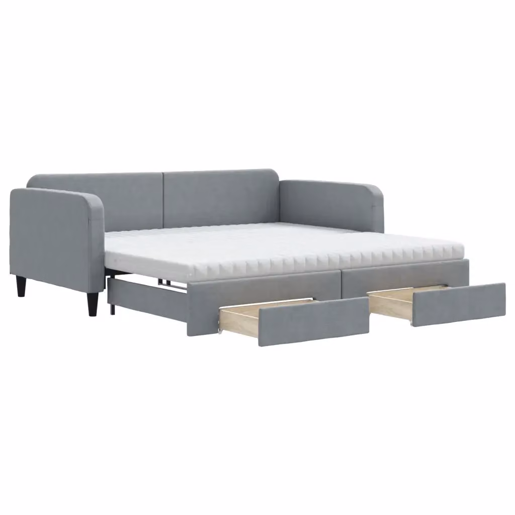Divano Letto Moderno vidaXL Grigio con Struttura Imbottita per Soggiorno e Camera da Letto – 2