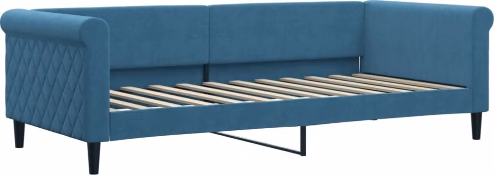 Letto da Giorno Blu 90x200 cm in Velluto