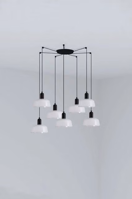 TATAWIN S metallo 7L Lampada a sospensione bianca