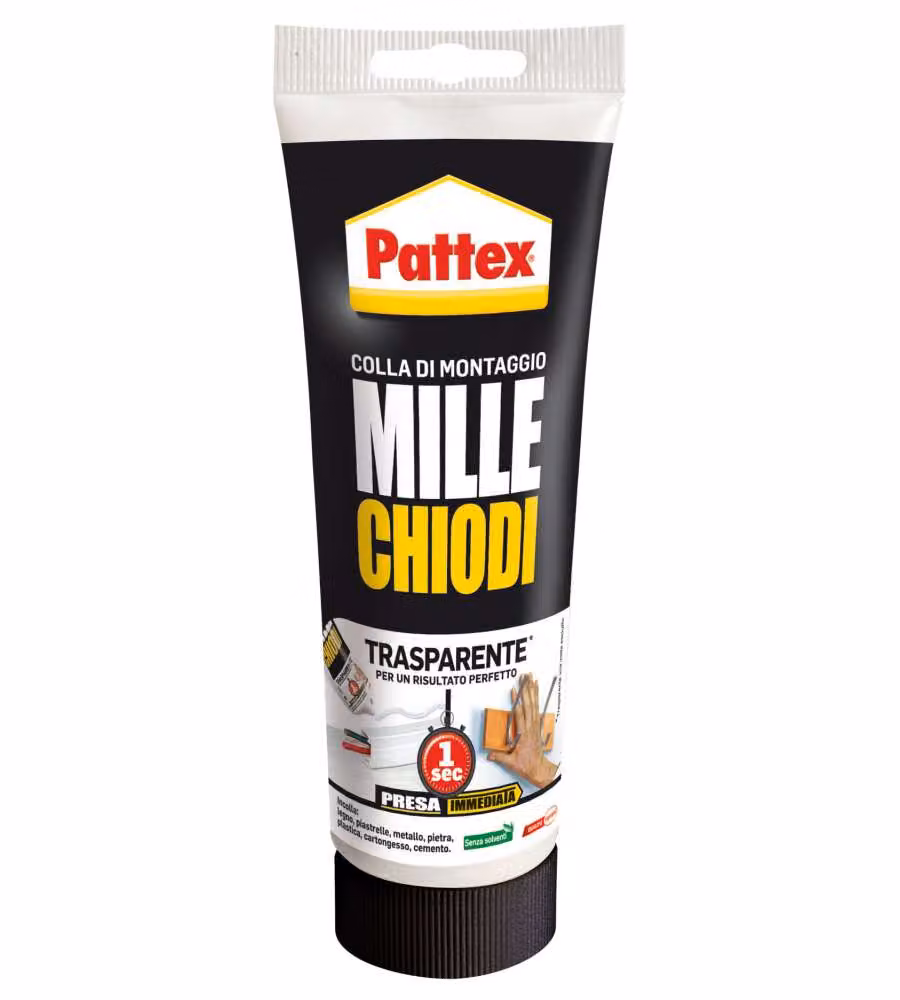 Pattex Millechiodi Colla a Dispersione Trasparente 200 g