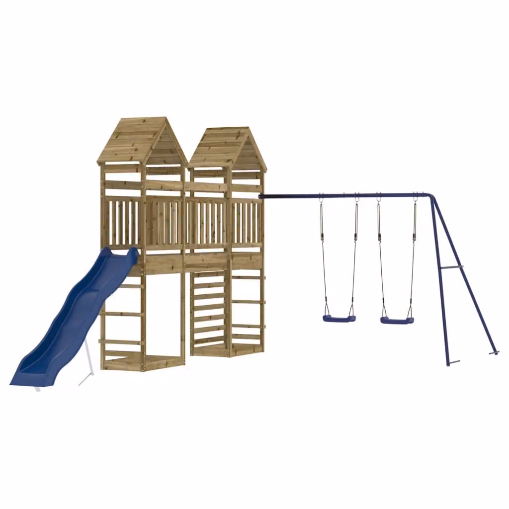 Set da Gioco da Esterno in Legno di Pino Impregnato