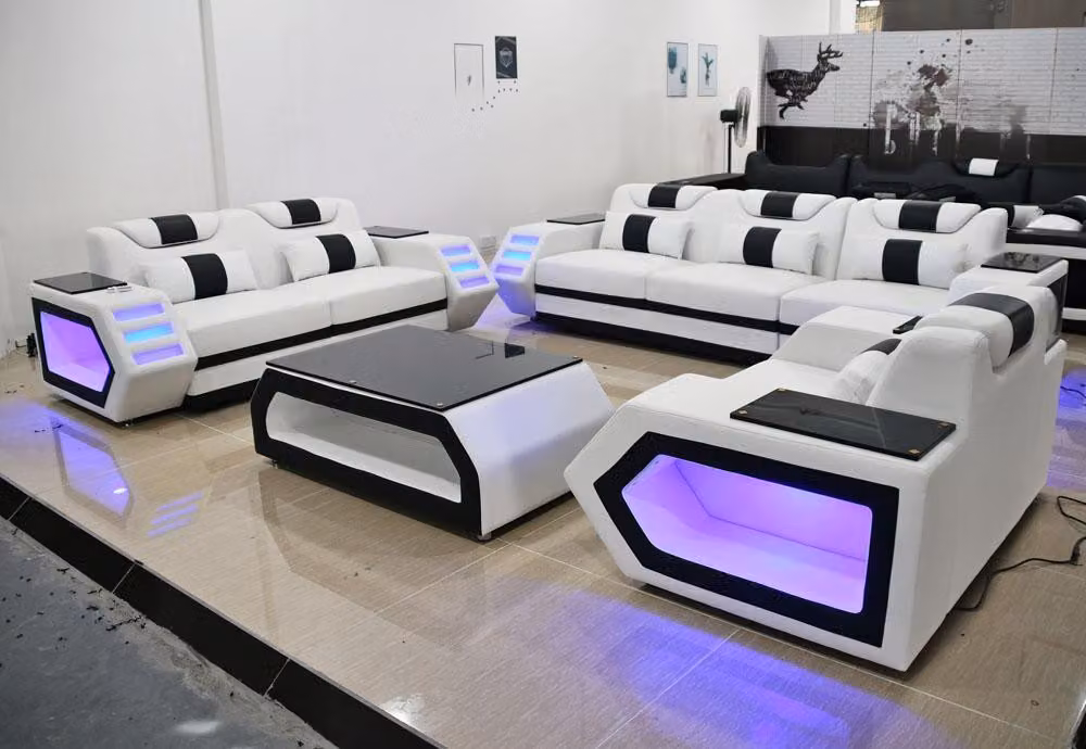 Garnitur 3+2+1 Sitzer Couchtisch Beistelltisch Wohnlandschaft Sofa Couch 4tlg.