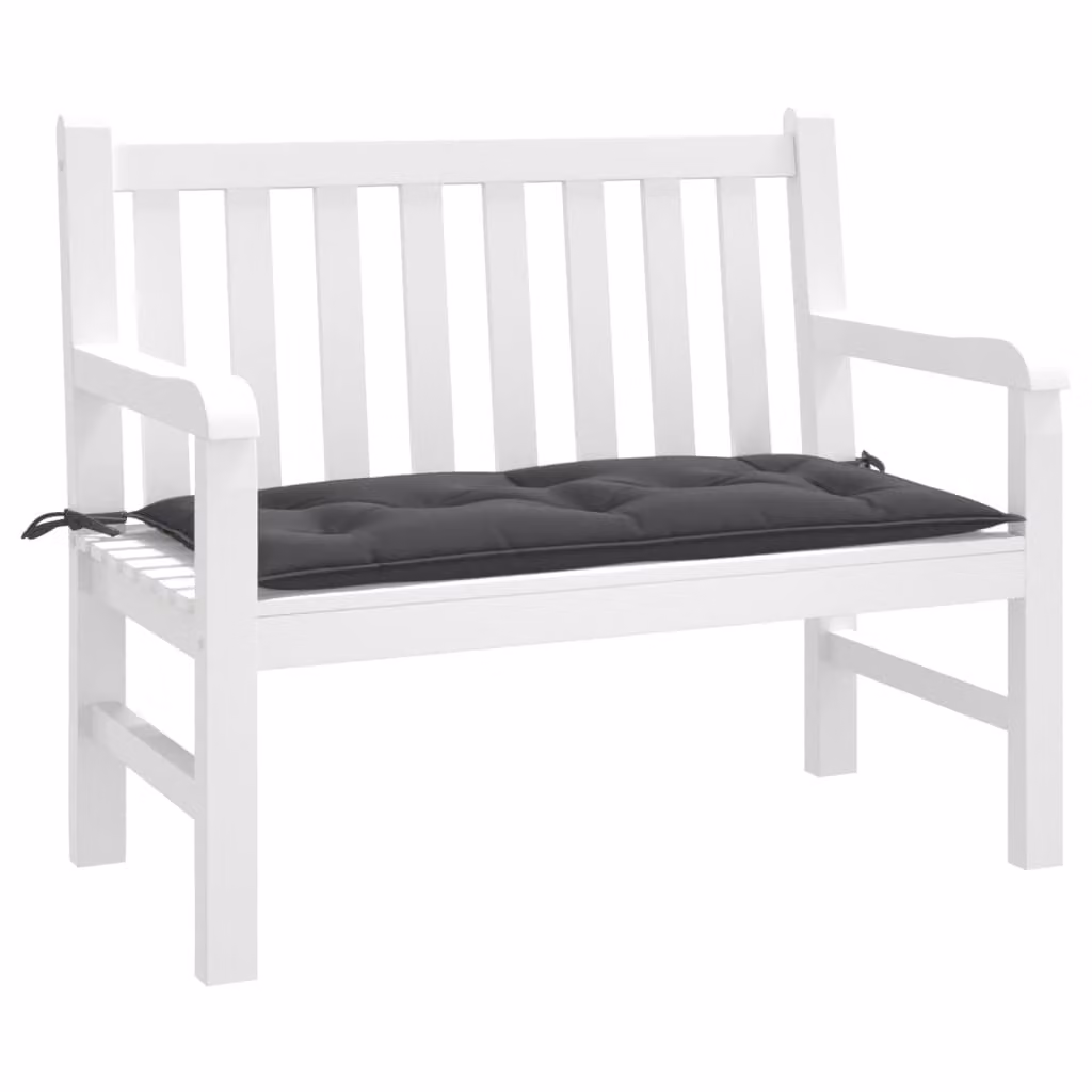 Cuscino per panca da giardino vidaXL in poliestere, colore antracite, L 100 cm x P 50 cm x H 7 cm