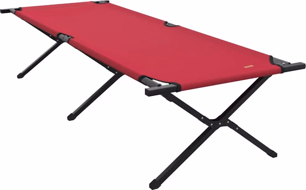 Letto da campeggio pieghevole Rosso 210 x 80 x 46 cm