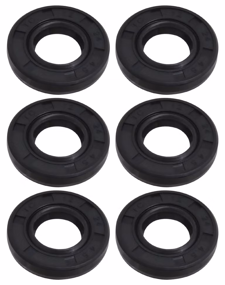 6 Guarnizioni per albero in nitrile, 12x24x4,5 mm, a doppia labbro
