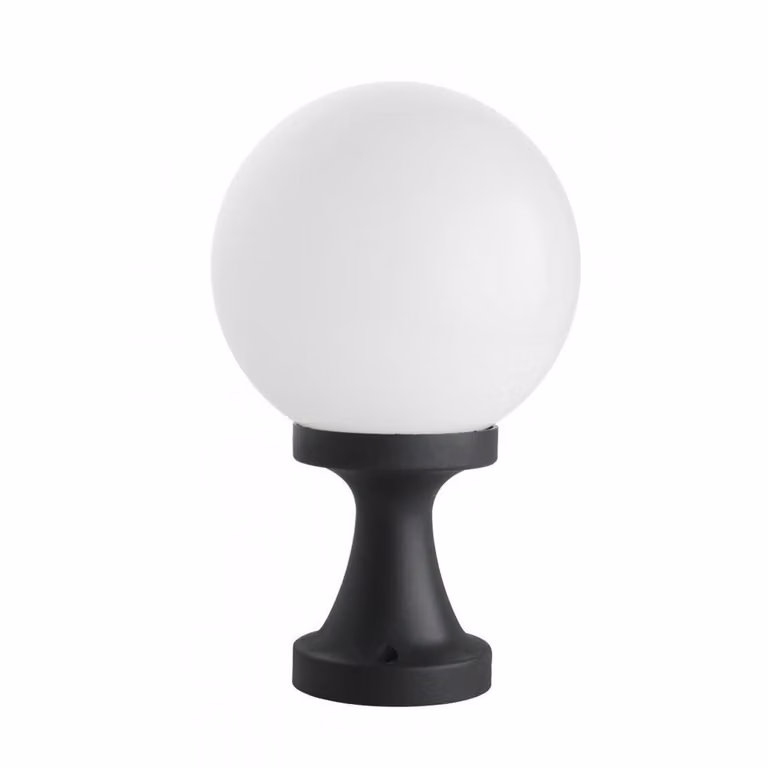 Lampada a sfera da giardino bianca o fumé 20 cm 1xE27 nero IP43 SU-MA KULE K 4011/1/KF 200