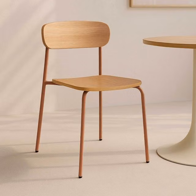 Oviala - Set di 2 sedie in legno arancione
