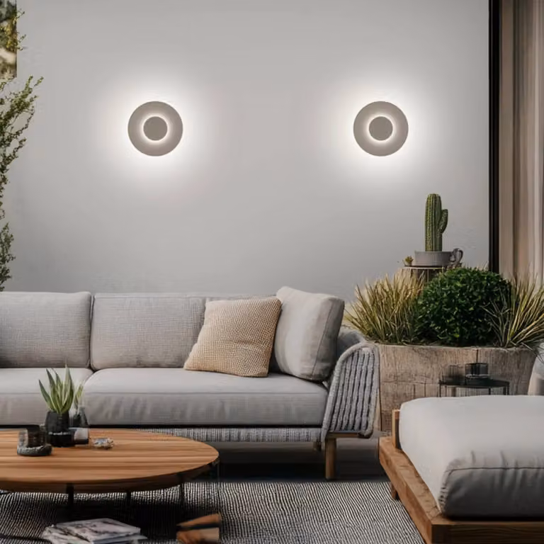 Helestra Applique da esterni a LED BUD, dimmerabile, Marrone / Ruggine, Alluminio, Moderno, Applique LED da esterni