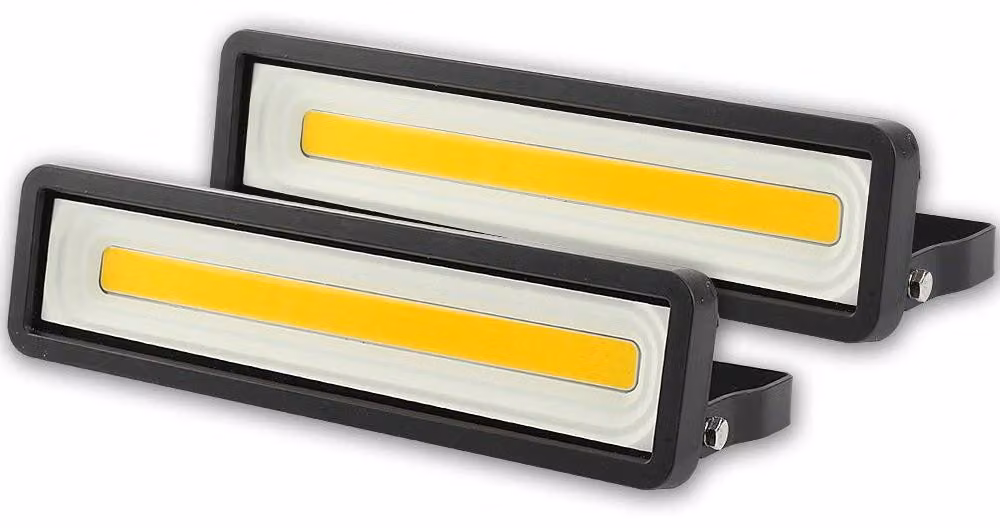 Set di 2 fari LED da esterno, 50W, 4000 lumen, grado di protezione IP66, luce bianco caldo