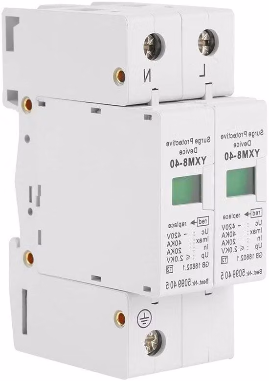 Sistema di sorveglianza domestica elettrico 2P 220 V con dispositivo da 40 kA e messa a terra