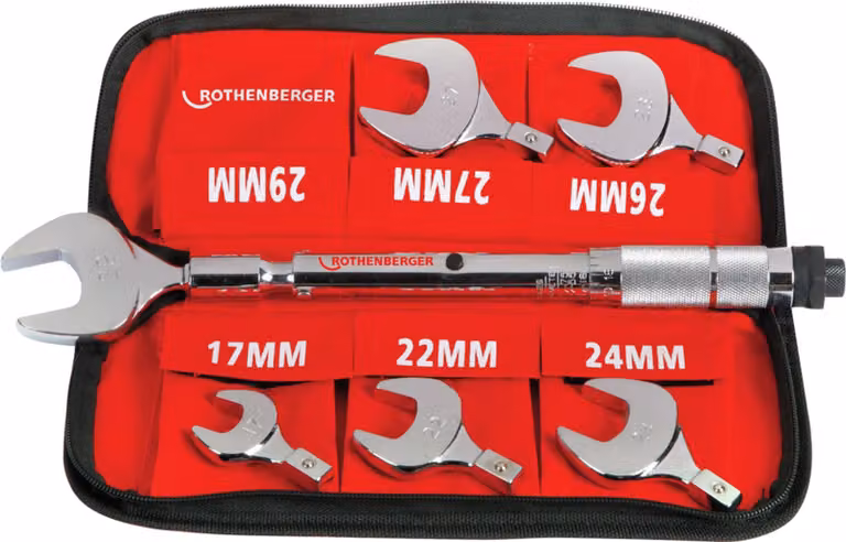 Rothenberger Drehmoment-Gabelschlüssel-Set 17-22-24-26-27-29mm