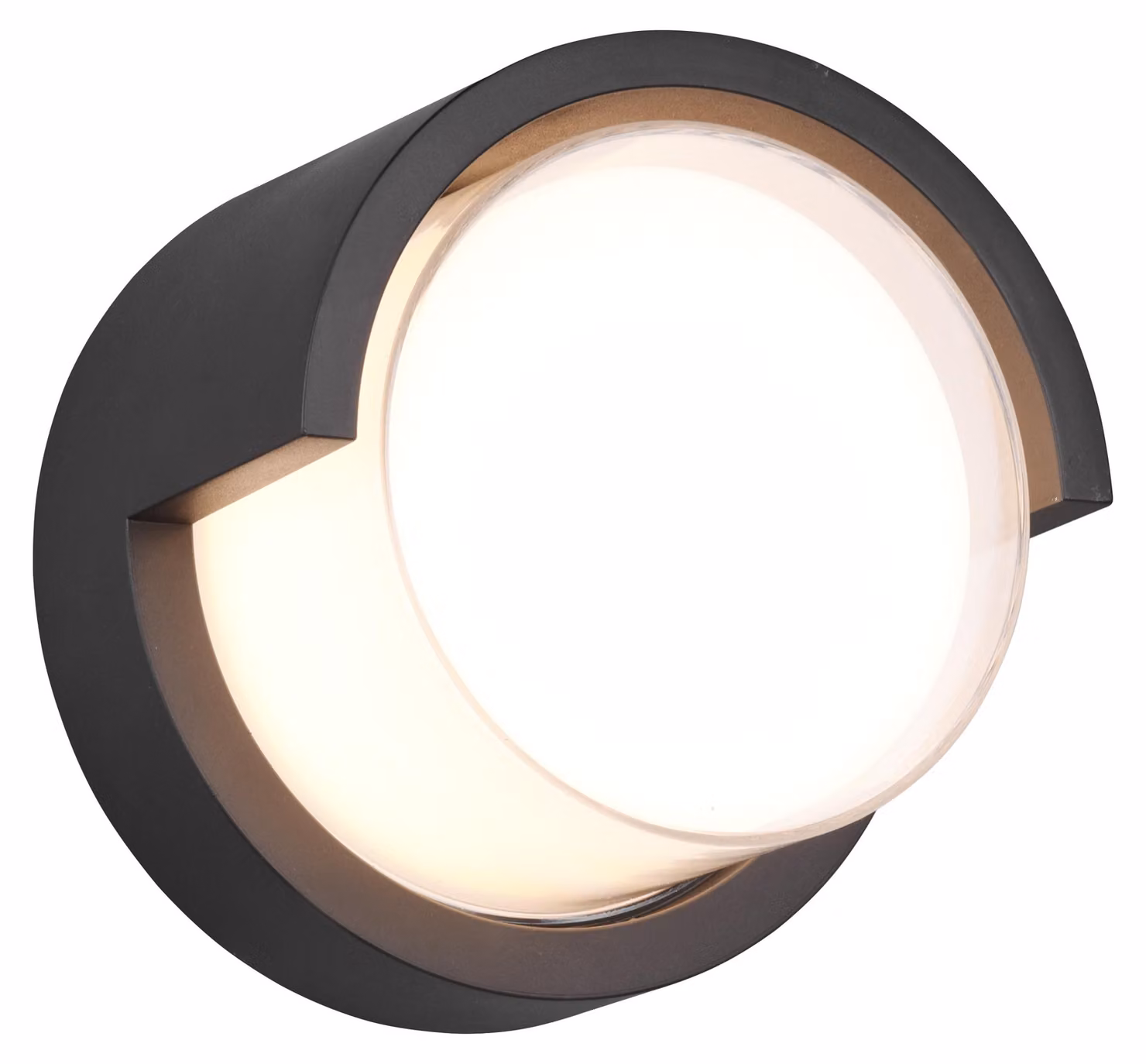 Applique da esterno a LED - 10 x 15 cm - Nero - Bianco - Plastica