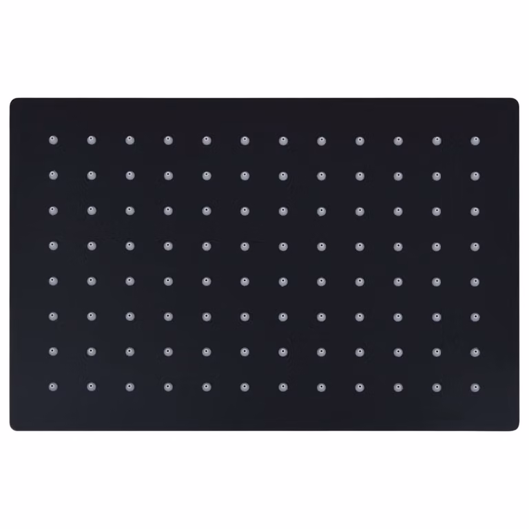 Testa Doccia a Pioggia Acciaio Inox 30x20 cm Rettangolare Nera
