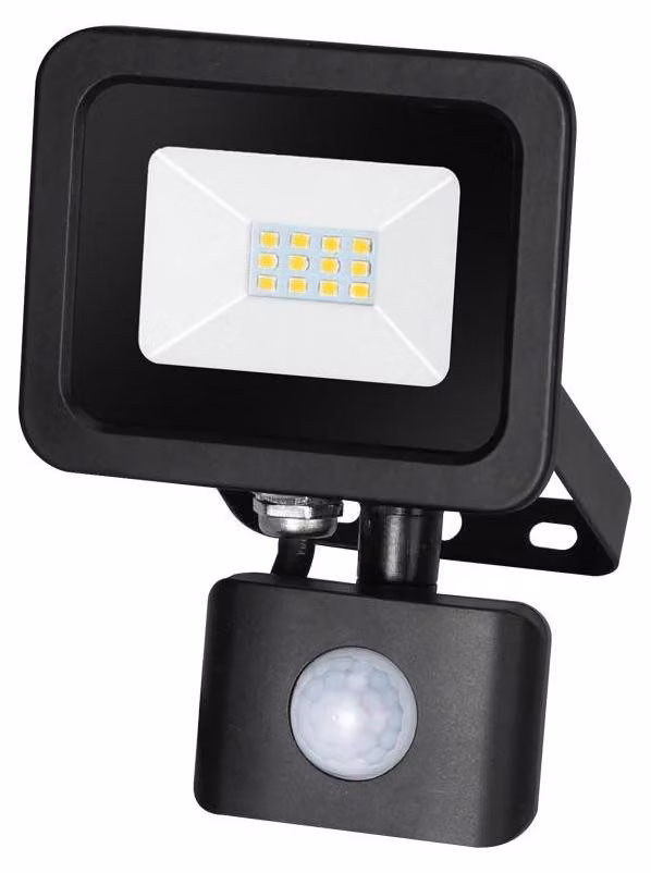 Alcapower Proiettore LED 10W 850lm 4000K IP65 con sensore di movimento PIR integrato, luce naturale, IK10, compatto e ad alta efficienza energetica