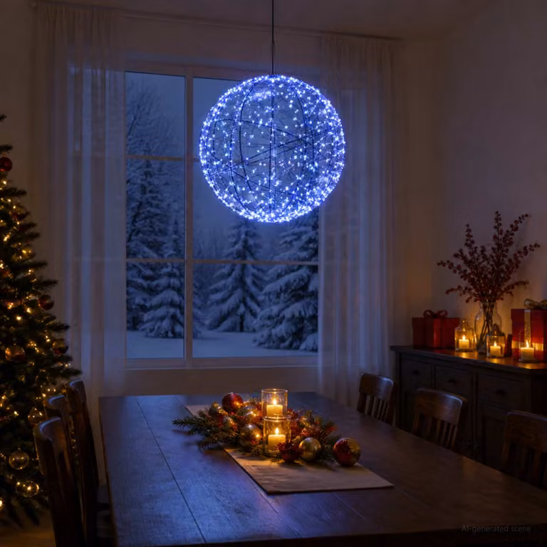 vidaXL Luce a punta di Natale 500 LED Blu Diametro 40 x 42 cm