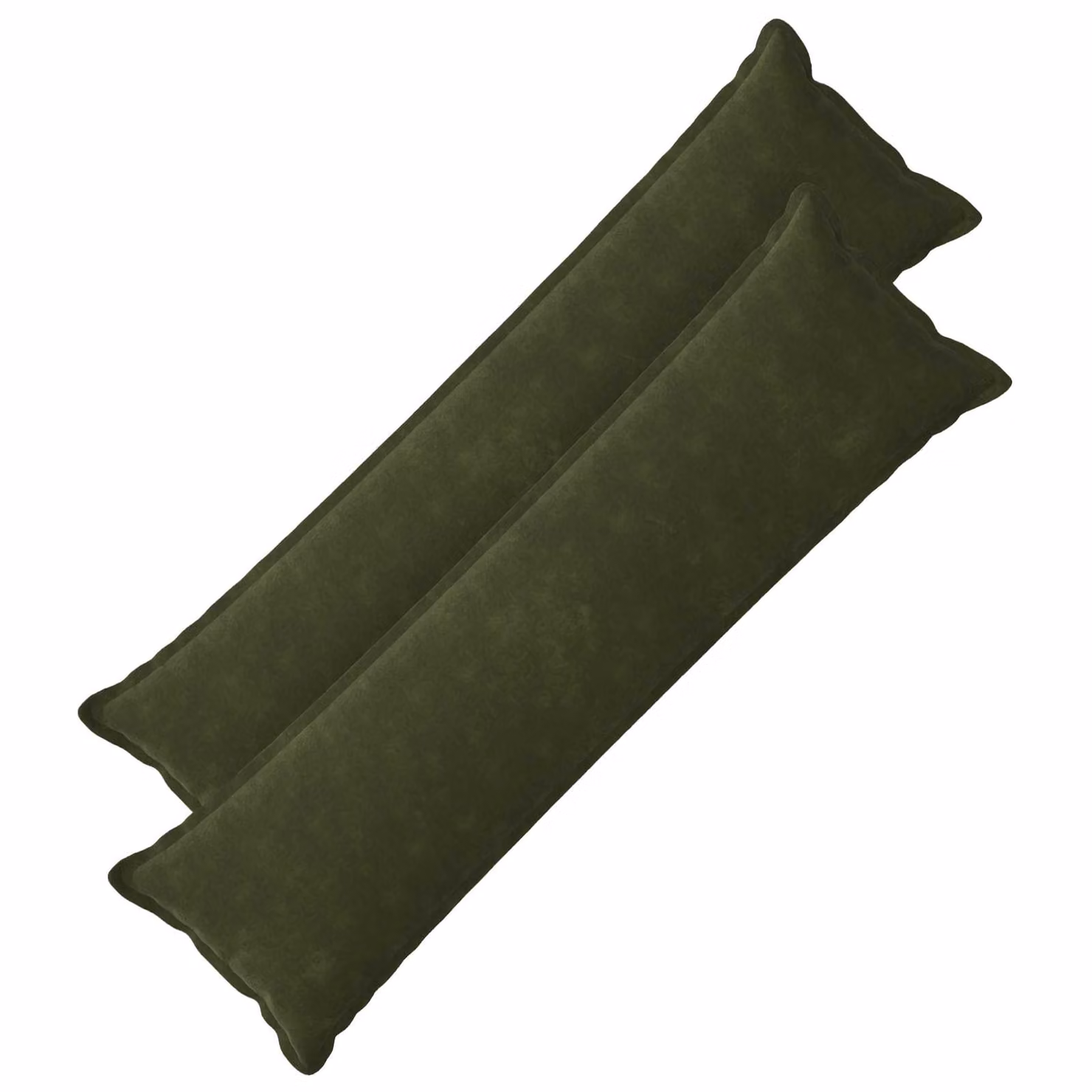 Set di 2 federe vidaXL HOUTEN verdi in microfibra, L 145 cm x L 40 cm