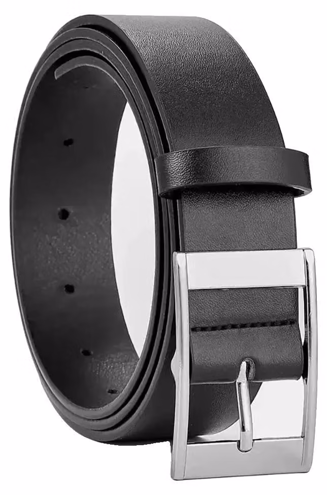 Cintura, in ecopelle, stile casual, 125 cm, nera