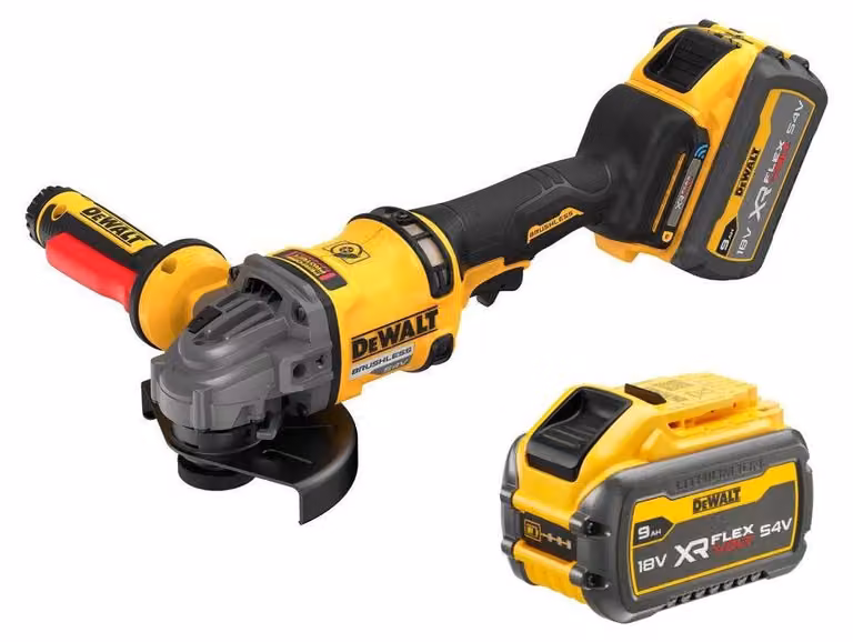 Smerigliatrice angolare Dewalt 125Mm 18V Dcg418Shdx2 2X9.0Ah Fv Bl Interruttore a lama Tstak