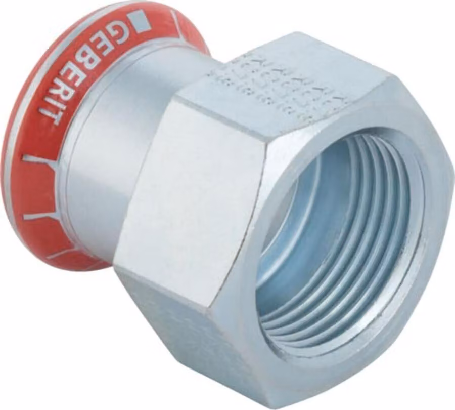 Raccordo Geberit Mapress C-acciaio d 12mmxRp 3/8, m IG, esterno zincato