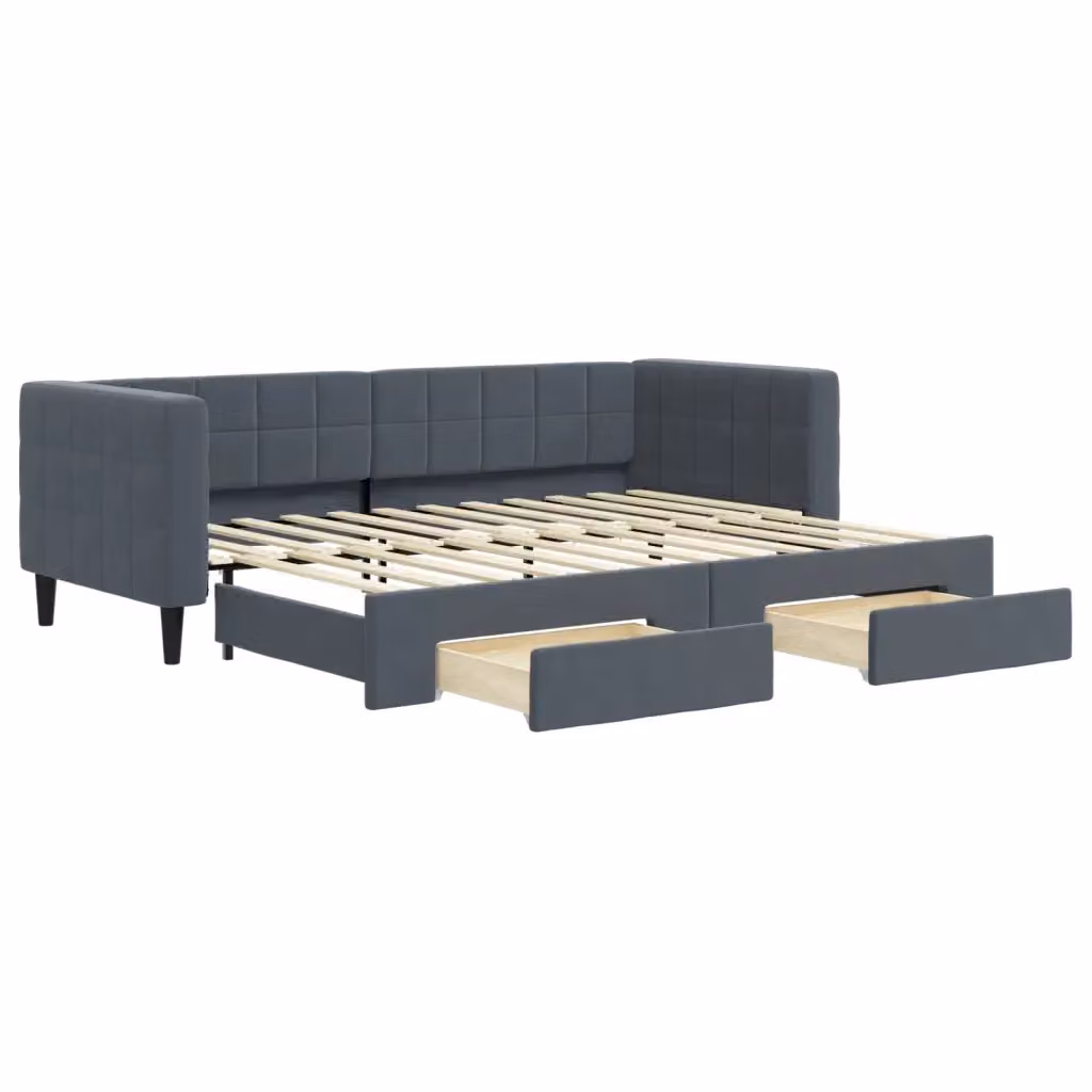 Divano Letto Moderno vidaXL Grigio con Struttura Imbottita per Soggiorno e Camera da Letto – 2