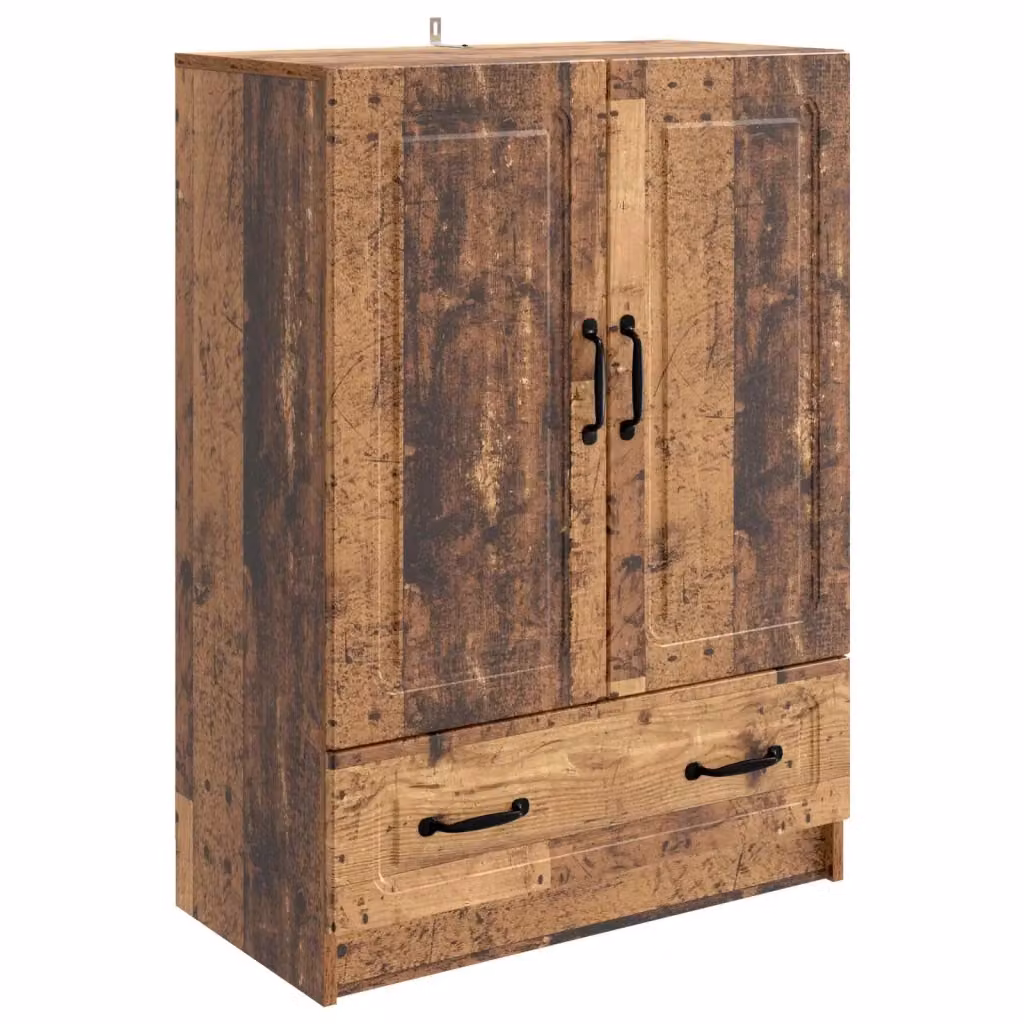 Credenza moderna in legno ingegnerizzato e metallo color marrone per soggiorno o sala da pranzo, L: 66 cm, P: 34,5 cm, H: 92 cm – 2