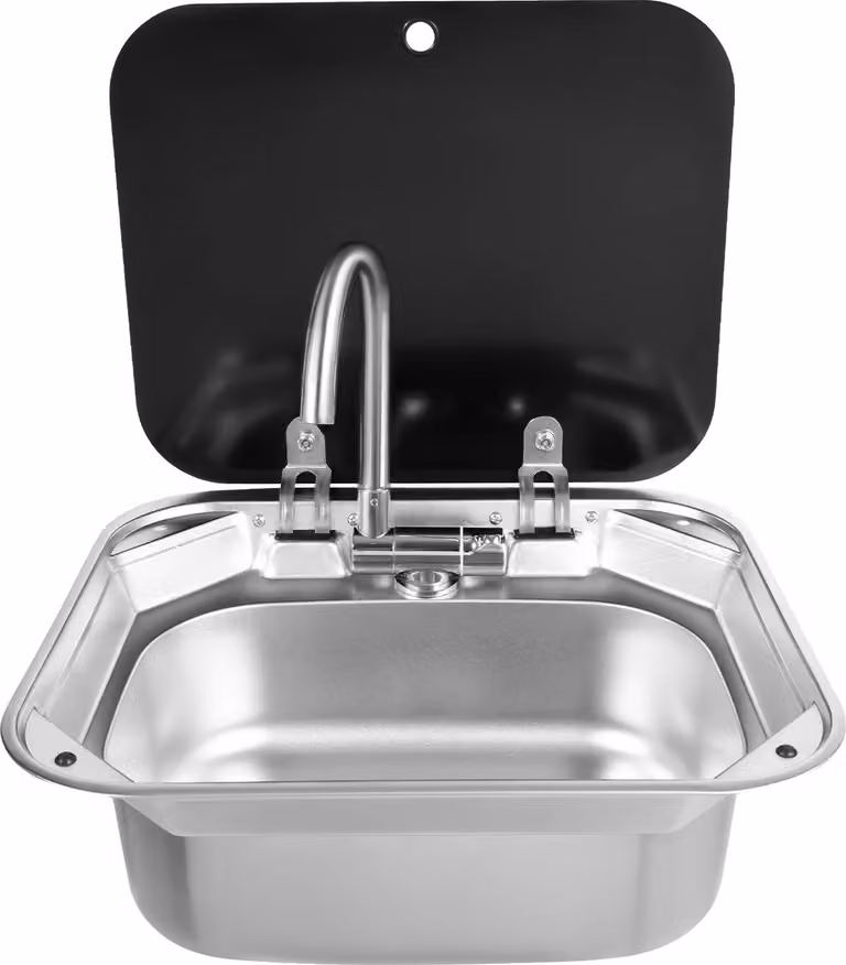Lavello, acciaio inox, design salvaspazio, argento