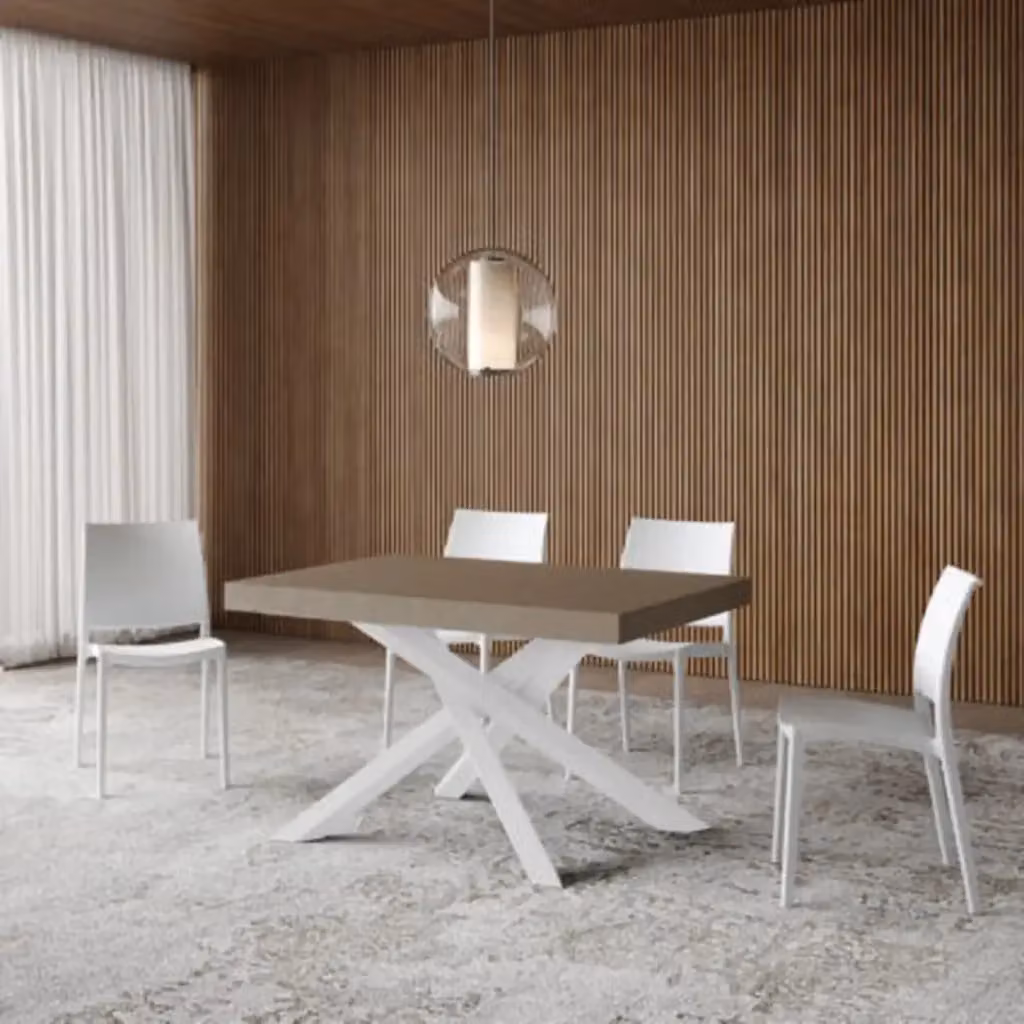 Tavolo allungabile Itamoby Volantis Premium beige e bianco L: 120-380 cm, P: 90 cm – 2