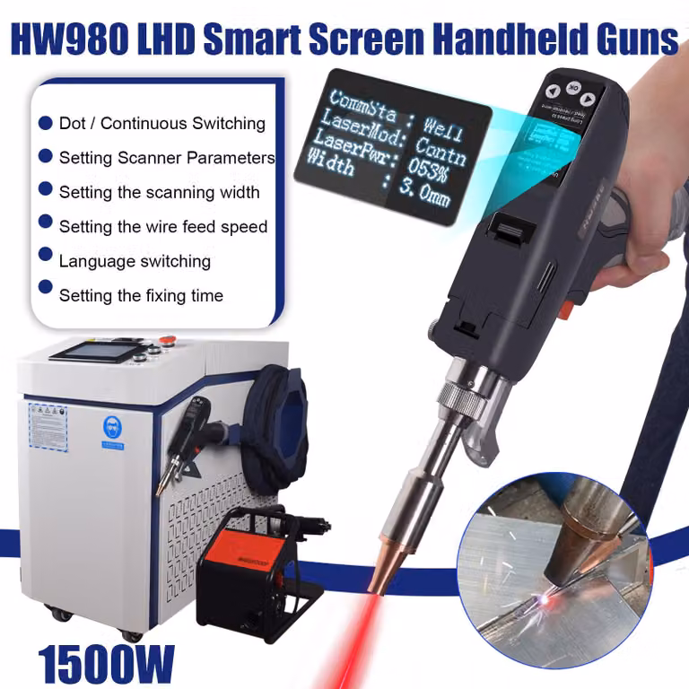 Vezellaser Lasser 1500W - Laser multifunzione 4-in-1: taglio, incisione, pulizia, saldatura - Laser industriale portatile