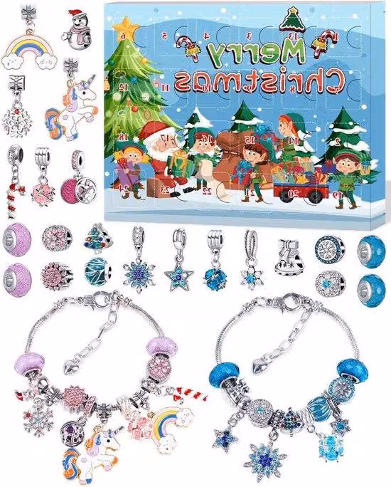 Calendario dell'Avvento fai-da-te per bambini: sorprese a tema unicorno per bambine, disponibili in kit per la creazione