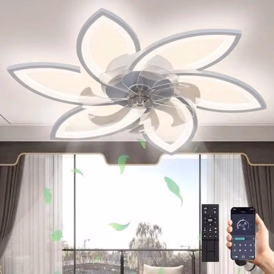 Ventilatore da soffitto con Illuminazione - A distanza - Silenzioso in uso - Ventilatore da soffitto silenzioso - Illuminazione per salone