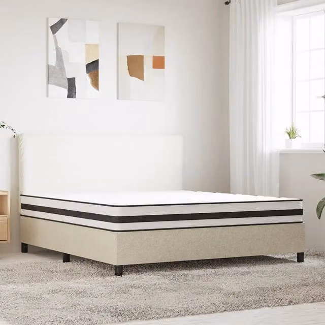 Materasso a Molle Bonnell vidaXL, Rivestimento in Tessuto Rimuovibile, L 180 x P 200 cm