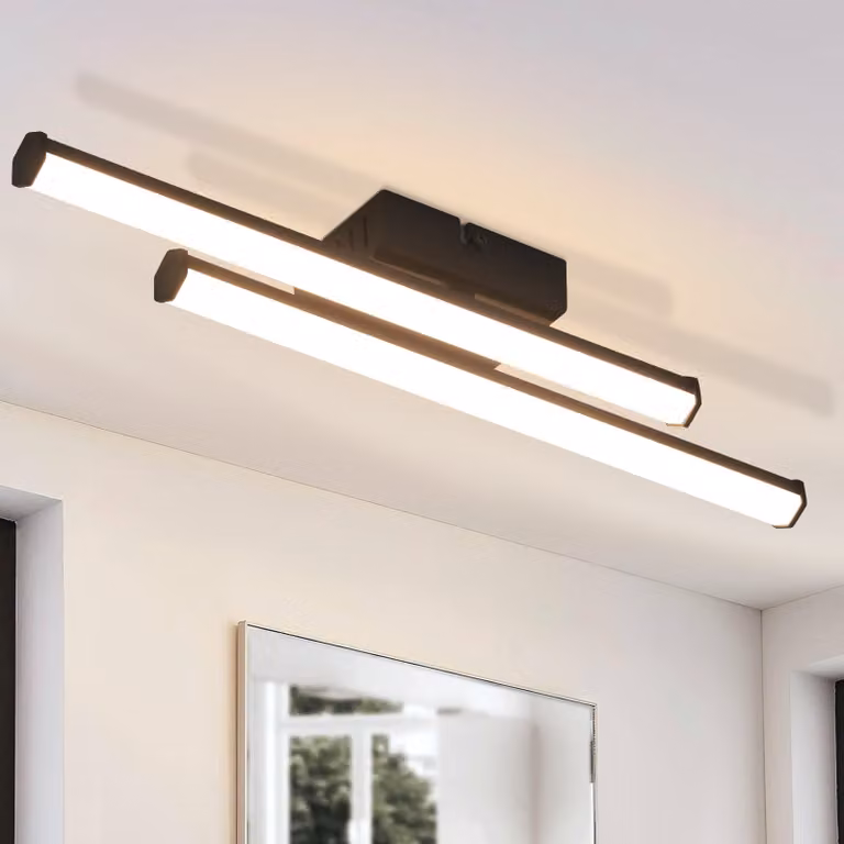 ZMH Plafoniere Luci moderne per il soggiorno Nero 12W Luci per la camera da letto 3000K Luci per la cucina Design d'interni Bianco caldo Corridoio della cucina LED