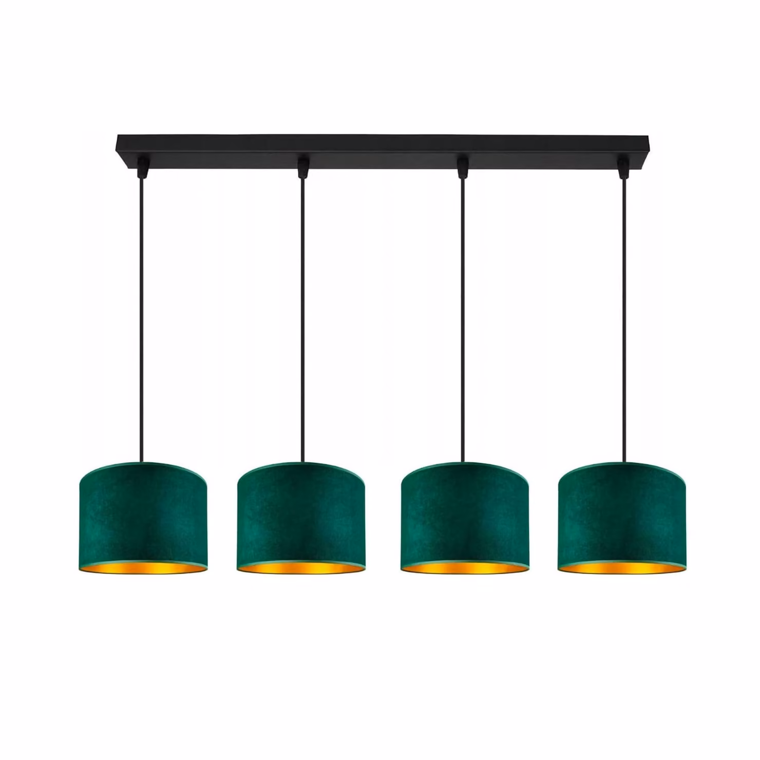 Lampada da soffitto verde lampada velour vintage moderna E27 lampada di design a 4 luci N230-H4-G