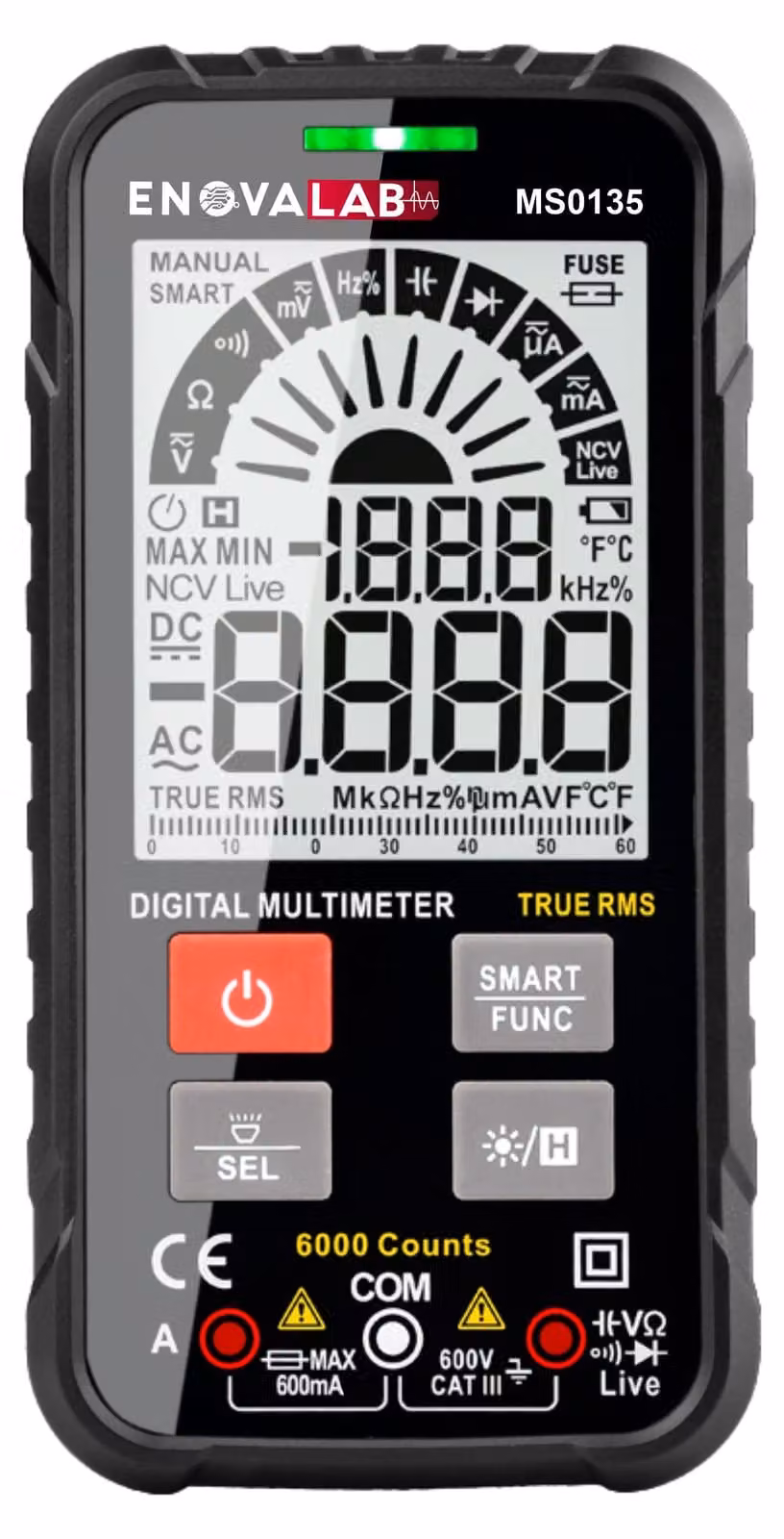 ENOVALAB SMART-Multimetro, MS0135, True RMS