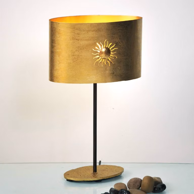 Holländer Lampada da tavolo Suniva, Ottone / Oro, Soggiorno / Sala da pranzo, Metallo, Moderno, Lampada da tavolo